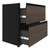 Bestar Connexion 72W U-Shaped Executive Desk with Lateral File Cabinet and Hutch in Antigua & Black