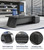 Anzhap 79" L-Shaped Black Executive Desk with Drawers, Large Modern Office Desk with Storage Cabinets, CPU Storage Compartment, Privacy Panel & Power Outlets – Home Office Desk (Left-Facing Cabinet)