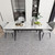 Hlivelood Extendable Dining Table for 4-8, 55"- 78" Rectangular Sintered Stone Dining Room Table, Faux Marble White Kitchen Table for Dining Room Family Gathering