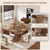 70.8" Dining Table for 6 8 10, Modern Dining Room Table with Storage, Wood Kitchen Table with Fluted Legs, Dinner Tables for Kitchen Dining Room,Nut-Brown