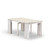 Luxe By East West Furniture X12X2-00W-27-13 Pieces Extendable Dining Set Includes a Rectangle Xtenczar Dining Table and 12 Light Gray Faux Leather Stackable Dining Chairs, Antique White