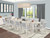 Luxe By East West Furniture X12X2-00W-27-13 Pieces Extendable Dining Set Includes a Rectangle Xtenczar Dining Table and 12 Light Gray Faux Leather Stackable Dining Chairs, Antique White