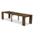 Luxe by East West Furniture X07X1-B08-04 9-Pc Dining Room Set contains an Extendable Rectangle Kitchen Table and 7 Stackable Polyester Dining Chairs and 1 Modern Bench, 39x120 Inch, Antique Walnut