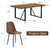 MUUOKY Dining Table Set for 8, Modern 71'' Dark Wood Dining Table and Fabric Dining Chairs Set of 8,Table and Chairs Set of 8,Ideal for Kitchen Dining Room