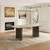 Mid Century Modern Dining Table for 4, Faux Marble Top Dining Room Table with Dual-Tone Pedestal, Rectangle Kitchen Table with Thick Support Board, Easy Assembled Dinner Table Only, 63"