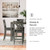 Signature Design by Ashley Caitbrook Casual Counter Height Dining Table and Upholstered Bar Stools with Nailhead Trim, Set of 7, Gray