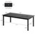 GarveeHome 78.7 in Industrial Dining Table for 6, Wooden Long Dinner Table with Mortise Tenon Design, Kitchen Table with Sturdy Metal Legs, for Dining Room Home Office Living Room, Black