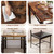 IRONCK Dining Table Set for 4, Wood Kitchen Table with Upholstered Chairs for Kitchen Room and Small Spaces, Rustic Brown