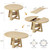 LIKIMIO 43"-59" Extendable Round Dining Table for 4-8, Transformer Oval Dining Room Table with Removable Leaves Space Saving, Wood Base Modern Kitchen Table with Storage Shelf for Living Room, Natural