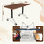 6-8 Person Conference Table Folding Conference Table for Office,Training, Seminar,Schools Modern Wood Conference Meeting Room Table Large Rectangular Conference Room Tables (4, Walnut 2, 63in)