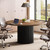 Tribesigns 47-Inch Round Conference Table, Meeting Table for 4-6 People, Small Office Desk with Sturdy MDF + Metal Base, Perfect for Conference Room or Small Workspaces, Brown + Black