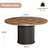 Tribesigns 47-Inch Round Conference Table, Meeting Table for 4-6 People, Small Office Desk with Sturdy MDF + Metal Base, Perfect for Conference Room or Small Workspaces, Brown + Black