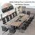 12ft Large Conference Table - 2" Thick Top & Metal Grid Base | Easy Assembly | Cable Management | Commercial Office Desk, Modern Executive Meeting Table for Office (10-20 People)