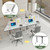Folding Conference Table 47.2",Conference Room Table with Wheels T Shaped Modern Meeting Table for Office Meeting Conference Room (6 Pack)