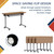 QXYXSM Conference Room Tables Folding Conference Room Table, Modular Meeting Table Rolling Foldable Industrial Training Tables for Office School Classroom Hotel (6, Oak, L47.2inW15.7in)