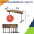 QXYXSM Conference Room Tables Folding Conference Room Table, Modular Meeting Table Rolling Foldable Industrial Training Tables for Office School Classroom Hotel (6, Oak, L47.2inW15.7in)