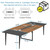 Tribesigns 8FT Conference Table, 94.48L x 47.24W x 29.52H Inches Boat Shaped Meeting Table with Rectangle Grommet, Modern Seminar Boardroom Table for Office Conference Room (8ft, Walnut & Black)