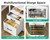Coleshome L Shaped Computer Desk with 6 Drawers & Power Outlet, 55 Inch Corner Desk with Reversible Storage Shelf & File Drawer, Home Office Desk, White