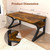 Computer Desk, 47'' Home Office Desks with Storage, Computer Desk with Metal Frame for Home Office Bedroom, Study Writing Desk with Shelf, Work Table for Small Spaces, Wood Desks with Cable Management