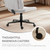 Vigosit Criss Cross Office Chair, Plush Oversized for Cross-Legged Sitting, Adjustable Arms & 360° Swivel Casters - for Home Office, Study, Gaming, Vanity, Comfortable Computer Chair(Grey)