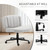 Vigosit Criss Cross Office Chair, Plush Oversized for Cross-Legged Sitting, Adjustable Arms & 360° Swivel Casters - for Home Office, Study, Gaming, Vanity, Comfortable Computer Chair(Grey)