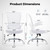 Morkprism Office Chair,Ergonomic Mesh Desk Chair with Adjustable Lumbar Support,Computer Chair with Flip-up Armrests, Rolling Executive Chairs, Home Office Chair(White)