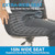 Rolling Stool Chair with Wheels, Height Adjustable Stool with Back Support, Office Drafting Chair with PU Leather Cushion for Home Office Kitchen Vanity Salon Garage Tattoo Dentist Esthetician(Black)