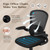 FelixKing Office Desk Chairs, Ergonomic PC Desk Chair with Wheels, Adjustable Lumbar Support and Height, Swivel Computer Chair with Flip-up Armrests, Ergo Mesh Backrest for Working (Black)