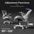GYI Office Chair Ergonomic, Computer Desk Chair with Memory Foam Seat, Technical Mesh Back, 3D Flip-up Arms, Adjustable Lumbar Support&Height, Wheels for Home or Office, Grey&White