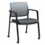 CLATINA Grey Waiting Room Chair with Wheels Mesh Back Stacking Arm Chairs with Upholstered Fabric Seat and Ergonomic Lumbar Support for Office School Church Guest Reception