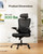 Marsail Ergonomic Office Chair: Office Desk Chair with High Back Mesh and Adjustable Lumbar Support Rolling Work Swivel Task Chairs with Wheel 3D Armrests and Headrest