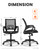 NEO CHAIR Office Desk Computer Chair Ergonomic Mesh Gaming Cushion Seat with Comfy Lumbar Mid Back Support Adjustable Height Swivel Rolling Wheels for Home Task (Black)