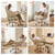 Furniliving Big and Tall Office Chair with Footrest, PU Leather High Back Executive Office Chair with Adjustable Lumbar Support, Gaming Chair with Padded Arm and Pillow, Height Adjustment, Beige