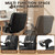 OFIKA Criss Cross Chair with Wheels,Cross Legged Office Chair,Wide Criss Cross Chair with Flip-Up Arms & Extra-Deep Seat Thickened for Office Chair,Plush Cushion,Cute,Comfy,Black