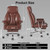 Big and Tall Office Chair, Executive Home Office Desk Chair, Comfy Leather High-Back Reclining Computer Chair with Retractable Footrest and Padded Arms, 360°Swivel Rolling Wheels, Wide Seat, Brown