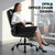 OFIKA Leather Office Desk Chair,Ergonomic Office Chair with Lumbar Support,Computer Chair,Executive Leather Chair with Padded Flip-up Arm,Adjustable Armrests, Black,275LBS