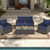 24x24 Outdoor Chair Cushions Set of 2, Waterproof Deep Seat Cushions for Patio Furniture with Removable Cover, Fade Resistant 4'' Outdoor Seat Cushion w/Ties&Handle for Sofa Loveseat, Navy+White Pipes