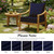 downluxe 24x24 Outdoor Chair Cushions, Waterproof Fade Resistant Patio Furniture Cushions with Handle & Removable Cover, Deep Seat Outdoor Cushions for Sofa, Couch and Patio Chairs, Navy