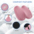 Skechers Seat Cushion, Ergonomic Memory Foam Cushion for Long Sitting Hours on Office & Home Chair, Car Seat Cushion for Sciatica, Coccyx Cushion,Pink