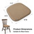 Shinnwa Kitchen Seat Cushions Set of 4, Non Slip Dining Chair Cushions, U-Shaped Indoor Chair Pads, 4 Pack, 15 x 16 Inches, Brown
