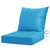 L’AGRATY Outdoor Chair Cushions for Patio Furniture：24" x 24" Deep Seat Cushions with Backrest for Couch Sofa Chair - Waterproof Fade-Resistant Patio Cushion (Set of 1,Bright Blue)