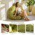 HIGOGOGO Papasan Chair Cushion with Corduroy Cover (Without Chair), 48 x 48 Inch Supportive Cushion, Overstuffed Chair Cushion,Green