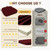 downluxe Chair Cushions for Dining Chairs, Waterproof Kitchen Chair Pads, Non-Slip Dining Seat Cushion with Ties, 17" x 16" x 2.5", Burgundy, 6 Pack