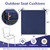 IPYNBAP Outdoor Chair Cushions Set of 4 -Waterproof Outdoor Seat Cushions for Patio Furniture, Patio Chair Cushion with Handle and Ties, Square Out Door Chair Pads,19" x 19" x 3", Navy Blue