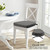 Wellsin Chair Cushions for Dining Chairs 6 Pack - Kitchen Chair Cushions with Ties and Non-Slip Backing - Dining Chair Pads 16"X16"X2", Dark Gray