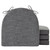 IPYNBAP Chair Cushions for Dining Chairs with Ties and Removable Cover, Dining Kitchen Chair Pads with Non-Slip Bottom, High-Resilience Indoor Seat Cushions, 16'' x 16'' x 2'', Set of 4, Dark Grey