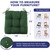 IASEAHK Outdoor Chair Cushions Set of 4, 19" x 19" x 5", Waterproof Outdoor Seat Cushions for Patio Furniture, Fade-Resistant Patio Chair Cushion, Dining Wicker Chair Pads for Porch Garden, Dark Green