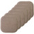 Sweet Home Collection Chair Cushion Memory Foam Pads Honeycomb Pattern Slip Non Skid Rubber Back Rounded Square 16" x 16" Seat Cover, 6 Pack, Alexis Chocolate