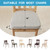 IASEAHK Chair Cushions for Dining Chairs Set of 4, Non Slip Kitchen Chair Pads, 17" x 16" x 2", Indoor Dining Chair Cushions with Ties, D-Shaped Seat Cushions for Kitchen Chairs, Beige