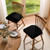 downluxe Chair Cushions for Dining Chairs, Memory Foam Linen Kitchen Chair Pads with Ties, Waterproof, Stain-Resistant and Washable Cover, 17" x 16" x 2.5", Black, 6 Pack
